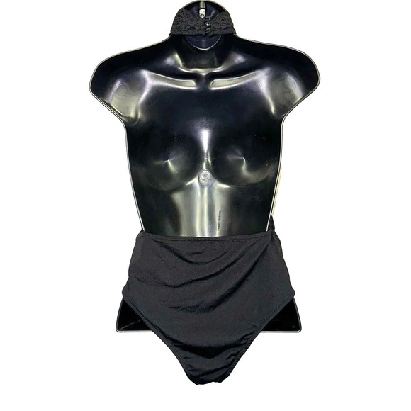 NWOT Kiki Riki Black Lace Strappy Bodysuit - Picture 2 of 3